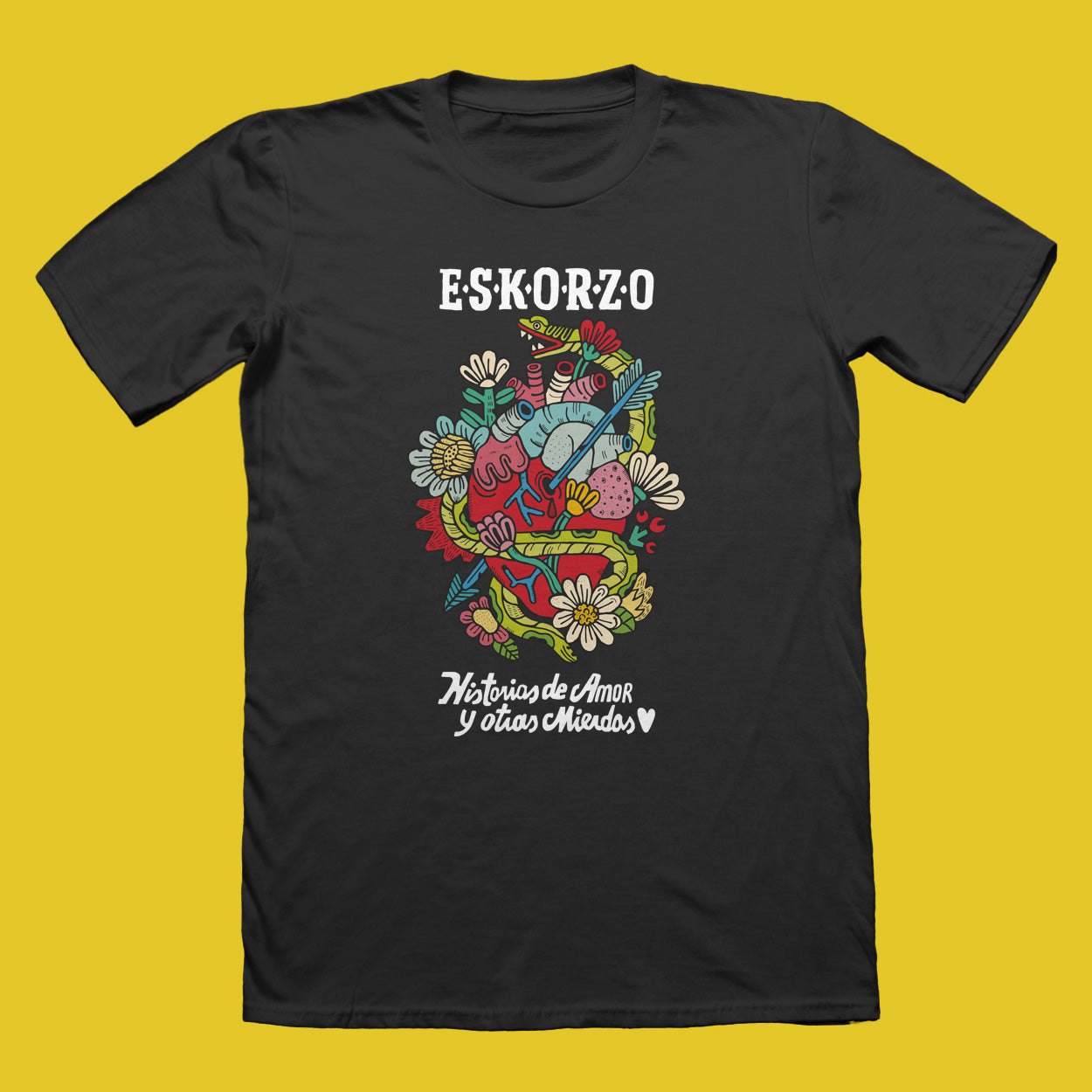 Eskorzo Historias de Amor Y Otras Mierdas - Camiseta Negra