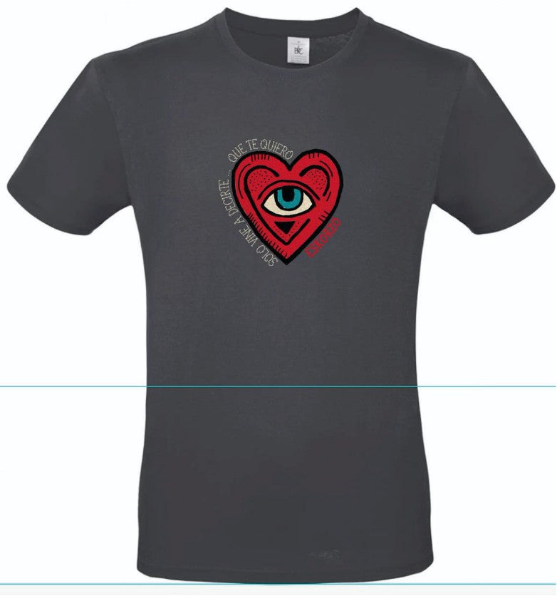 Eskorzo Solo Vine (Corazón) - Camiseta Gris
